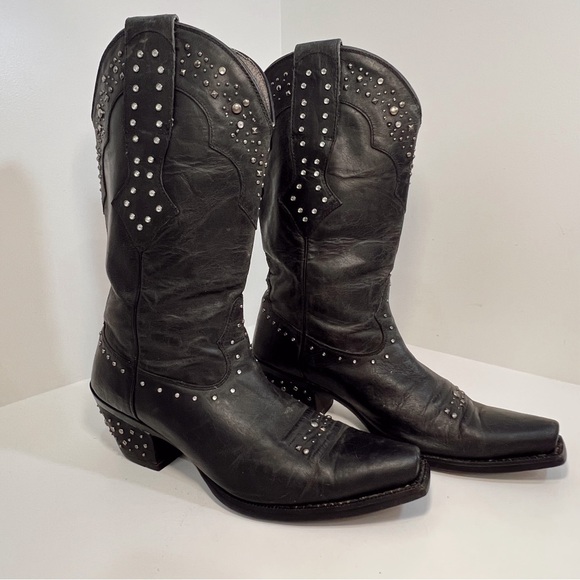 Ariat Shoes - Ariat Sassy Black Leather Rhinestone Western Boot